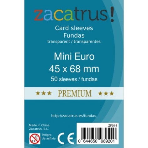 Fundas Protectoras Zacatrus Mini Eurogame Premium - Tamaño 45x68 MM