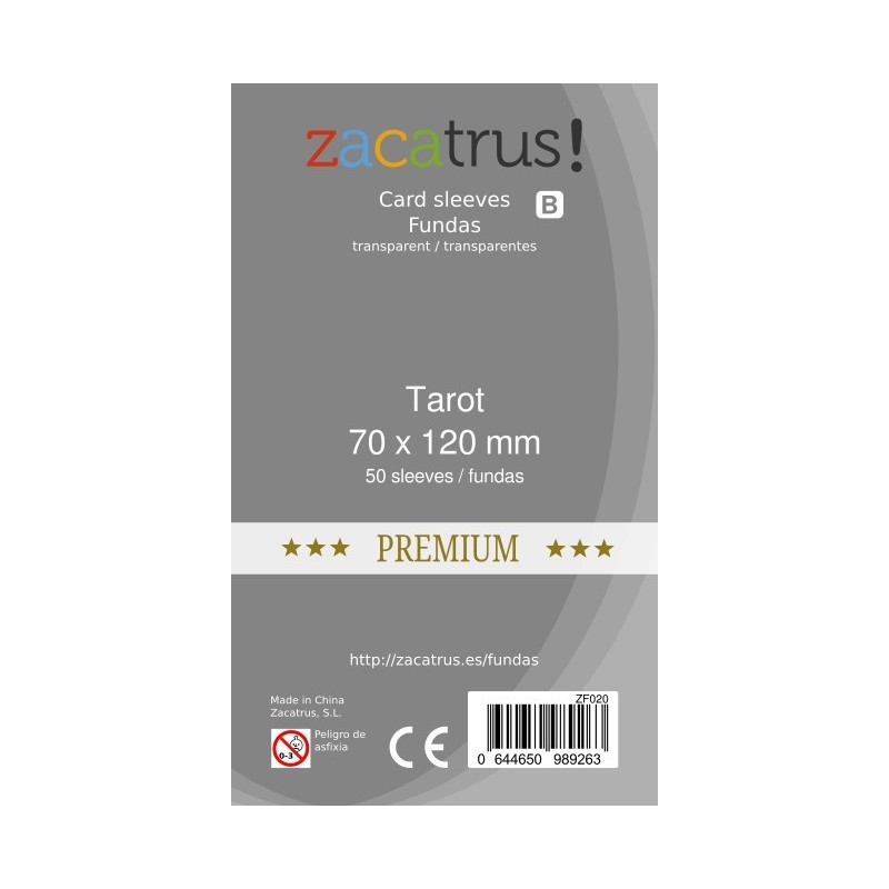 Fundas Zacatrus Tarot Premium 70x120mm (50und)