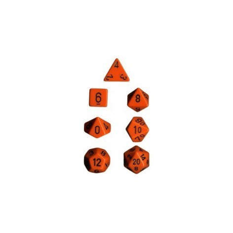 Set de 7 dados Chessex opacos Rojo y negro