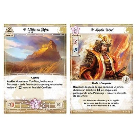 La Leyenda de los Cinco Anillos LCG: mazo del clan leon expansion juego de cartas