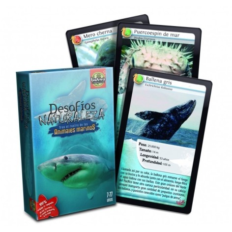 Desafios de la Naturaleza: Animales Marinos juego de cartas