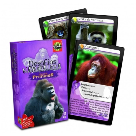 Desafíos de la Naturaleza:Primates  juego de cartas