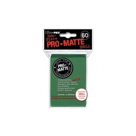 60 Fundas Protectoras Ultra Pro Verde Mate. Tamaño 62x89