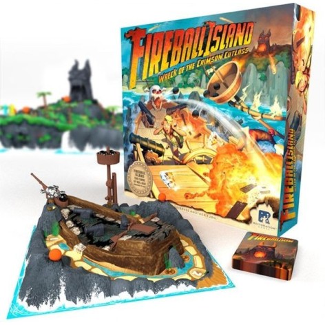 Fireball island: the curse of vul-kar - wreck of the crisom cutlass - expansión juego de mesa