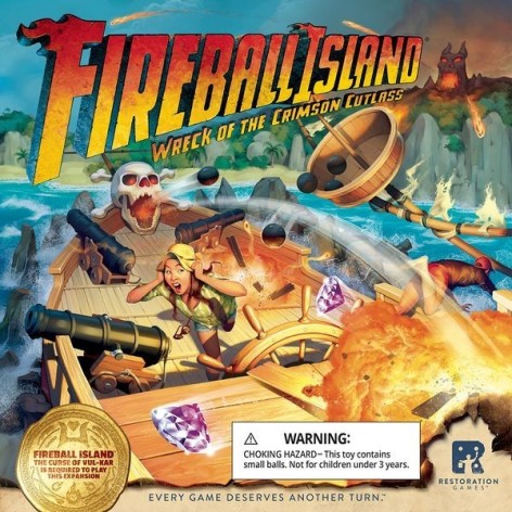 Fireball island: the curse of vul-kar - wreck of the crisom cutlass - expansión juego de mesa