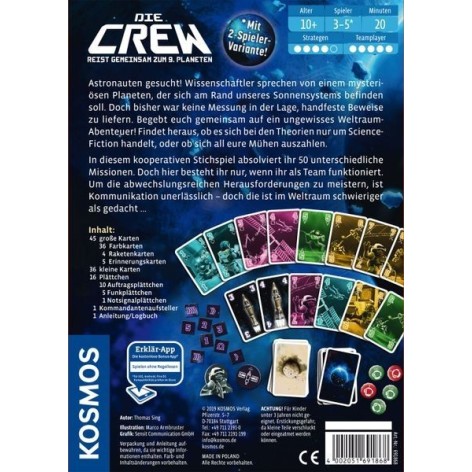 Die Crew: Reist gemeinsam zum 9. Planeten - juego de cartas