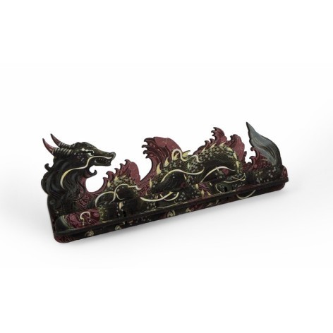 Soporte para cartas en forma de dragon color gris