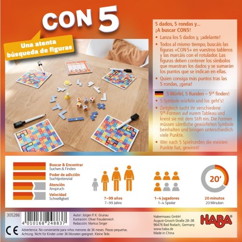 Con 5 - juego de mesa