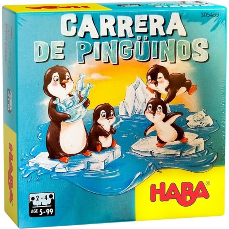 Carrera de pinguinos - juego de mesa para niños