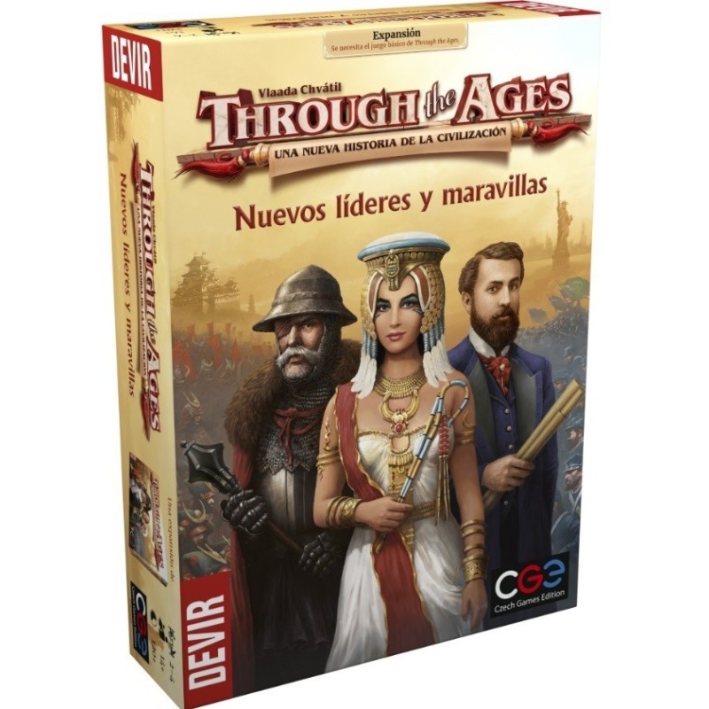 Through the ages Una nueva historia de la civilizacion: Nuevos Lideres y Maravillas - expansión juego de mesa
