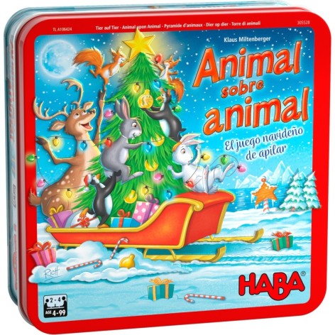 Animal sobre animal: Edicion Navidad - Edicion Limitada - juego de mesa para niños de haba