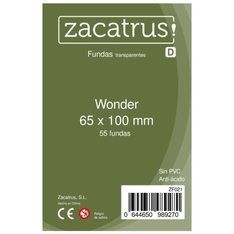 Fundas 7 wonders Zacatrus (55 uds) 65x100mm - accesorio juego de mesa