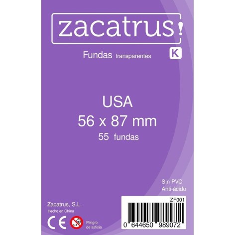 Fundas Protectoras Zacatrus Standar USA - Tamaño 56x87 MM