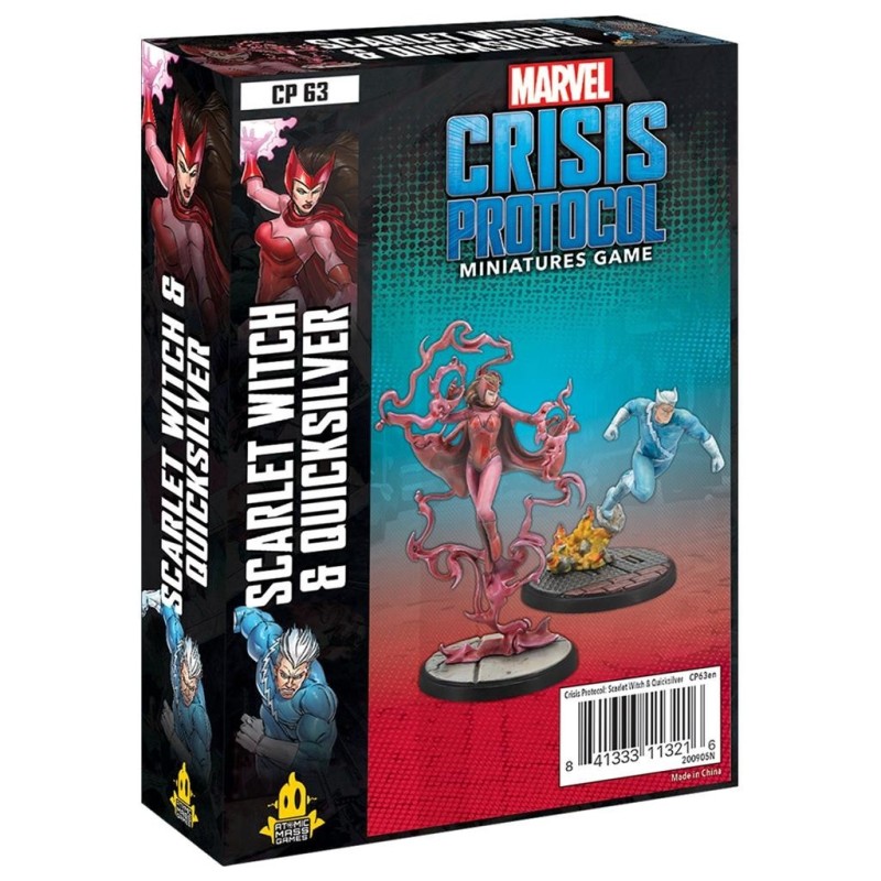 Marvel Crisis Protocol Scarlet Witch and Quicksilver - expansión juego de mesa