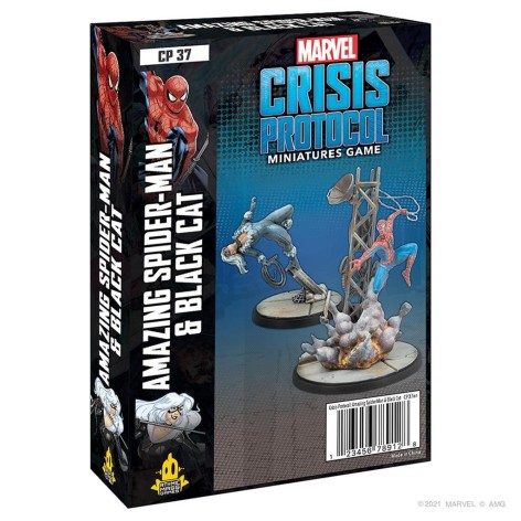 Marvel Crisis Protocol Amazing Spider-Man and Black Cat - expansión juego de mesa