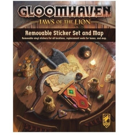 Gloomhaven: removable sticker set and map: Jaws of the Lion - expansión juego de mesa