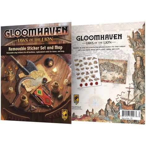 Gloomhaven: removable sticker set and map: Jaws of the Lion - expansión juego de mesa