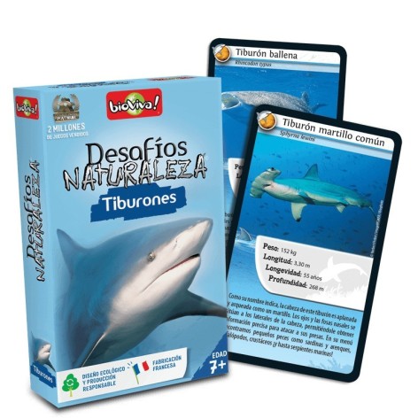 Desafios de la Naturaleza: Tiburones - juego de cartas para niños