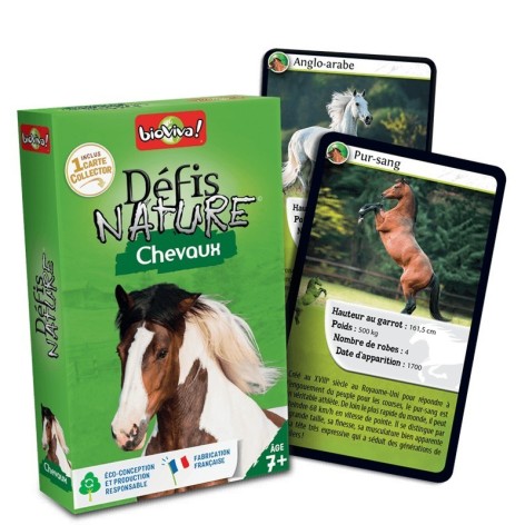 Desafios de la Naturaleza: Caballos - juego de cartas para niños