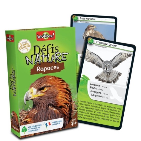 Desafios de la Naturaleza: Aves Rapaces - juego de cartas para niños