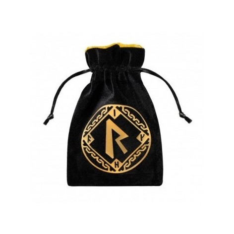 Bolsa Runic Negro y Oro - accesorio juego de rol