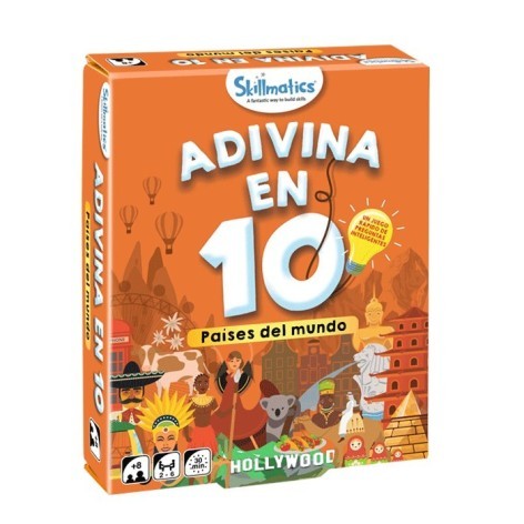 Adivina en 10: Paises del Mundo - juego de cartas para niños