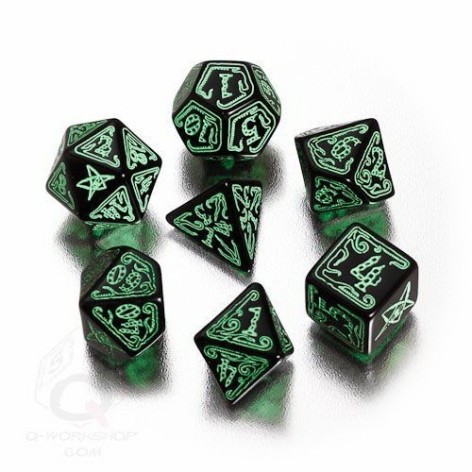 Set de Dados Cthulhu  Negro (7)