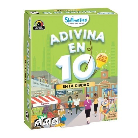 Adivina en 10: En la Ciudad - juego de cartas para niños