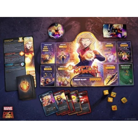 Marvel Dice Throne: Captain Marvel v. Black Panther - juego de cartas 