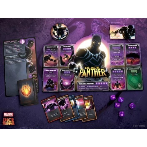 Marvel Dice Throne: Captain Marvel v. Black Panther - juego de cartas 