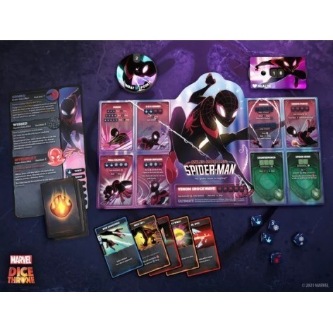 Marvel Dice Throne: Scarlet Witch v. Thor v. Loki v. Spider-Man - juego de cartas