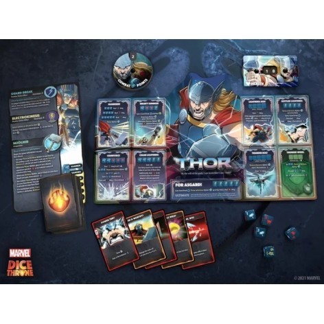 Marvel Dice Throne: Scarlet Witch v. Thor v. Loki v. Spider-Man - juego de cartas