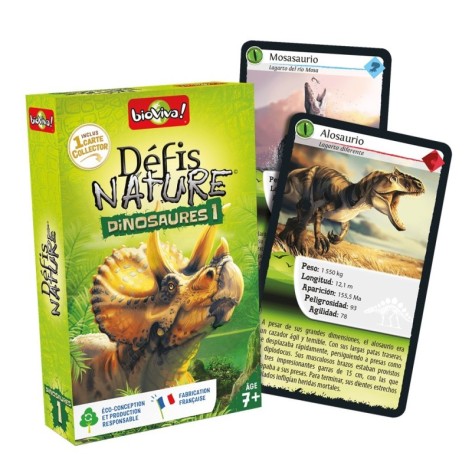 Desafios de la Naturaleza: Dinosaurios I - juego de cartas para niños 