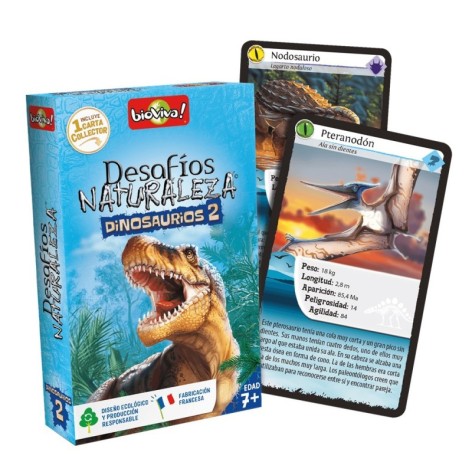 Desafios de la Naturaleza: Dinosaurios II - juego de cartas para niños