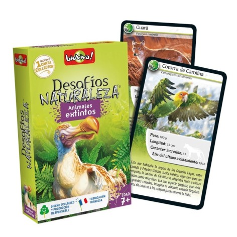 Desafios de la Naturaleza: Animales Extintos - juego de cartas para niños