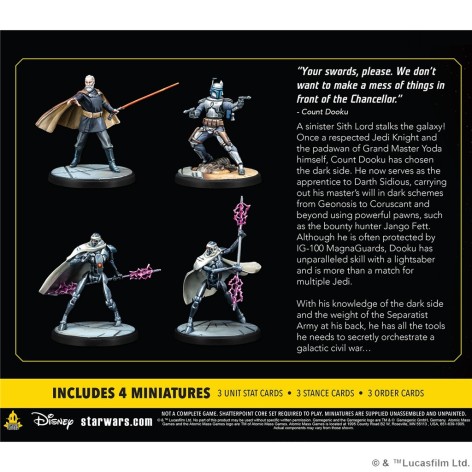 Star Wars Shatterpoint: Twice the Pride Count Dooku Squad Pack (castellano) - expansión juego de mesa