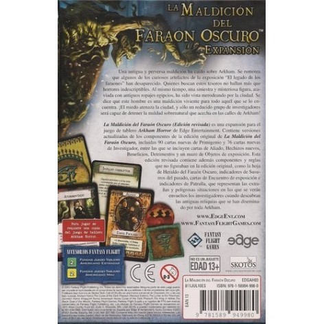 Arkham Horror: La Maldicion del Faraon Oscuro Edicion Revisada