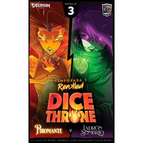 Dice Throne Temporada 1 Rerolled: Piromante vs Ladron Sombrio (castellano) - juego de mesa