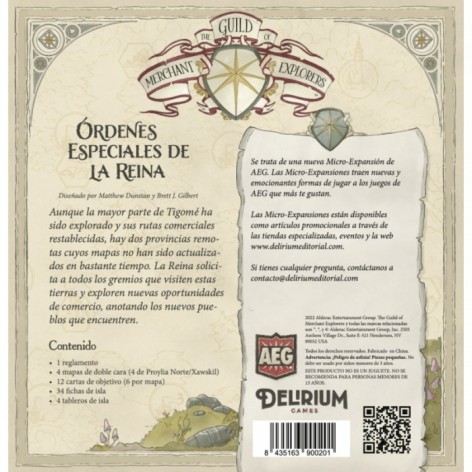 The Guild of Merchant Explorers: Ordenes Especiales de la Reina - expansión juego de mesa