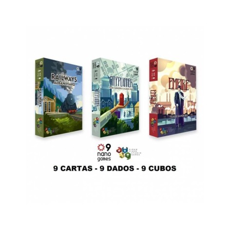 Pack Nano9Games Railways, City Planner y Empire (castellano) - juegos de mesa