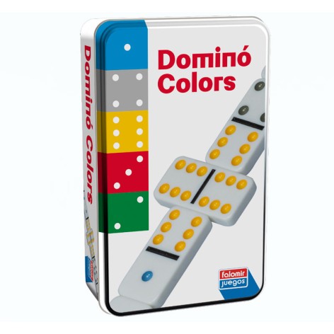 Domino Colors: Caja de Lata - Juego de mesa
