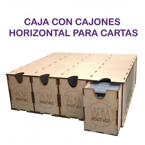 Caja con Cajones Horizontales para Cartas