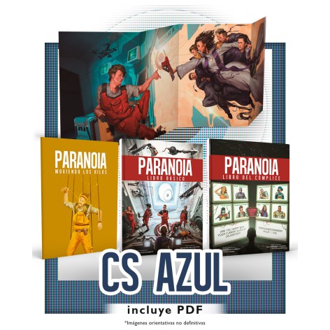 Pack Paranoia CS Azul + Copia Digital (Castellano) - Juego de rol