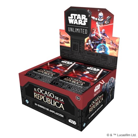 Star Wars Unlimited: El Ocaso de la Republica - Caja de 24 Sobres - expansion juego de cartas