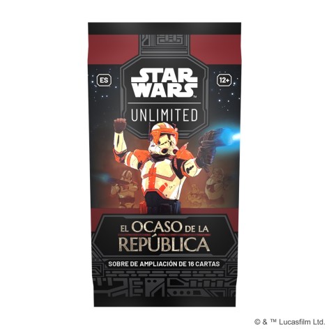 Star Wars Unlimited: El Ocaso de la Republica - Sobre - expansion juego de cartas