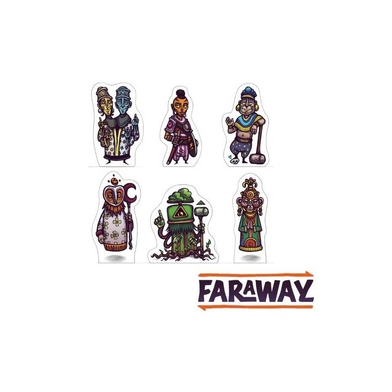 Faraway: Meeples de Madera - Accesorio