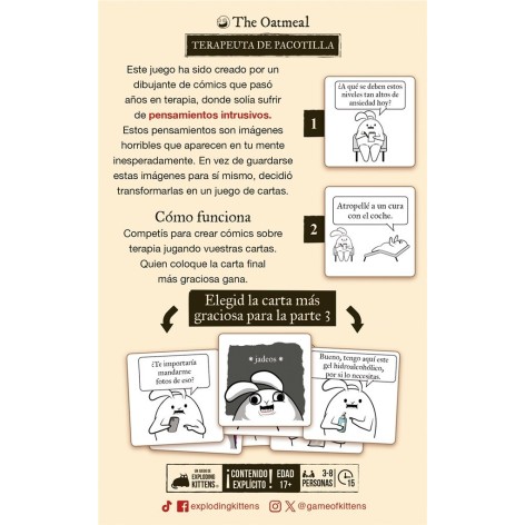 Terapeuta de Pacotilla - juego de cartas