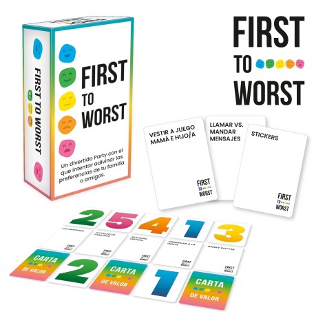 First to Worst (castellano) - Juego de cartas