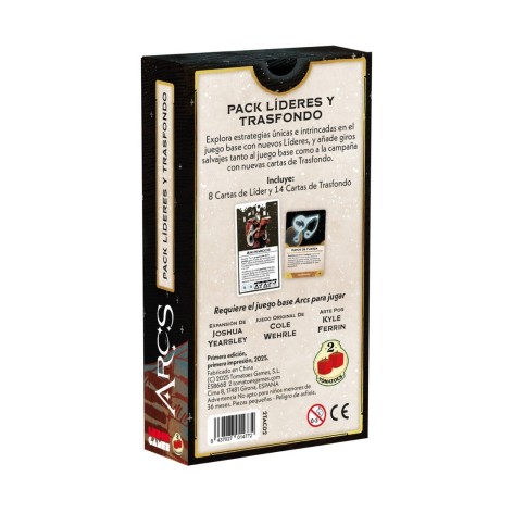 Arcs: Lideres y Trasfondo - expansión juego de mesa