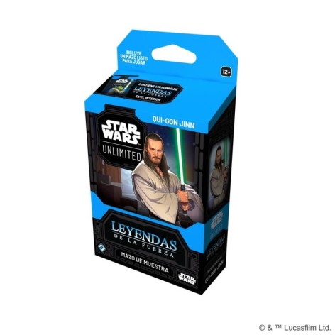 Star Wars Unlimited: Leyendas de la Fuerza - Mazo de Muestra Qui-Gon Jinn - Juego de cartas